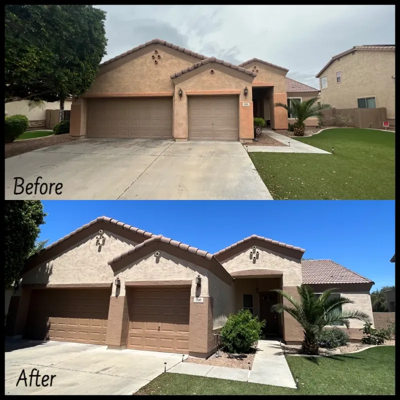 Freshly painted Greater North Austin home exterior